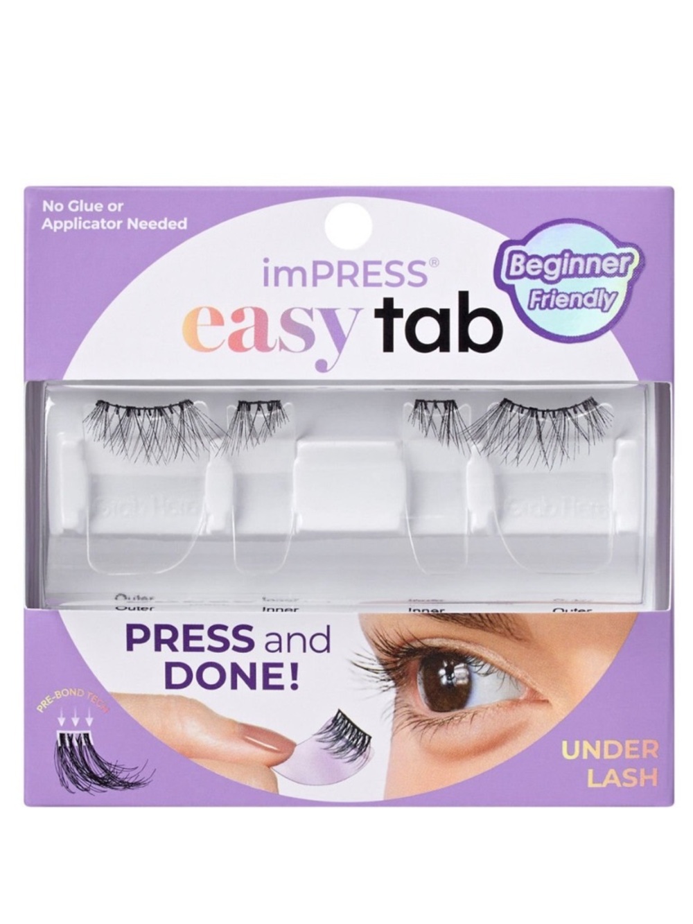 IMPRESS Easy Tab Press On False Eyelashes NIB